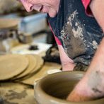 Gabriel Nichols in his workshop 2018